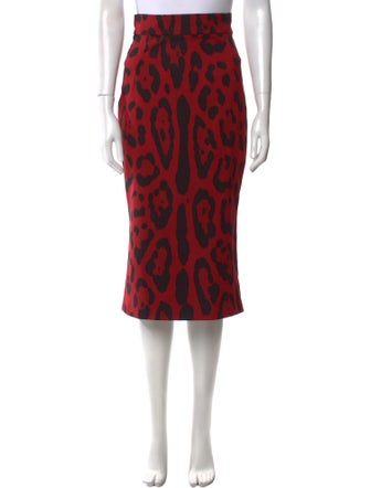 Dolce & Gabbana Virgin Wool Midi Length Skirt