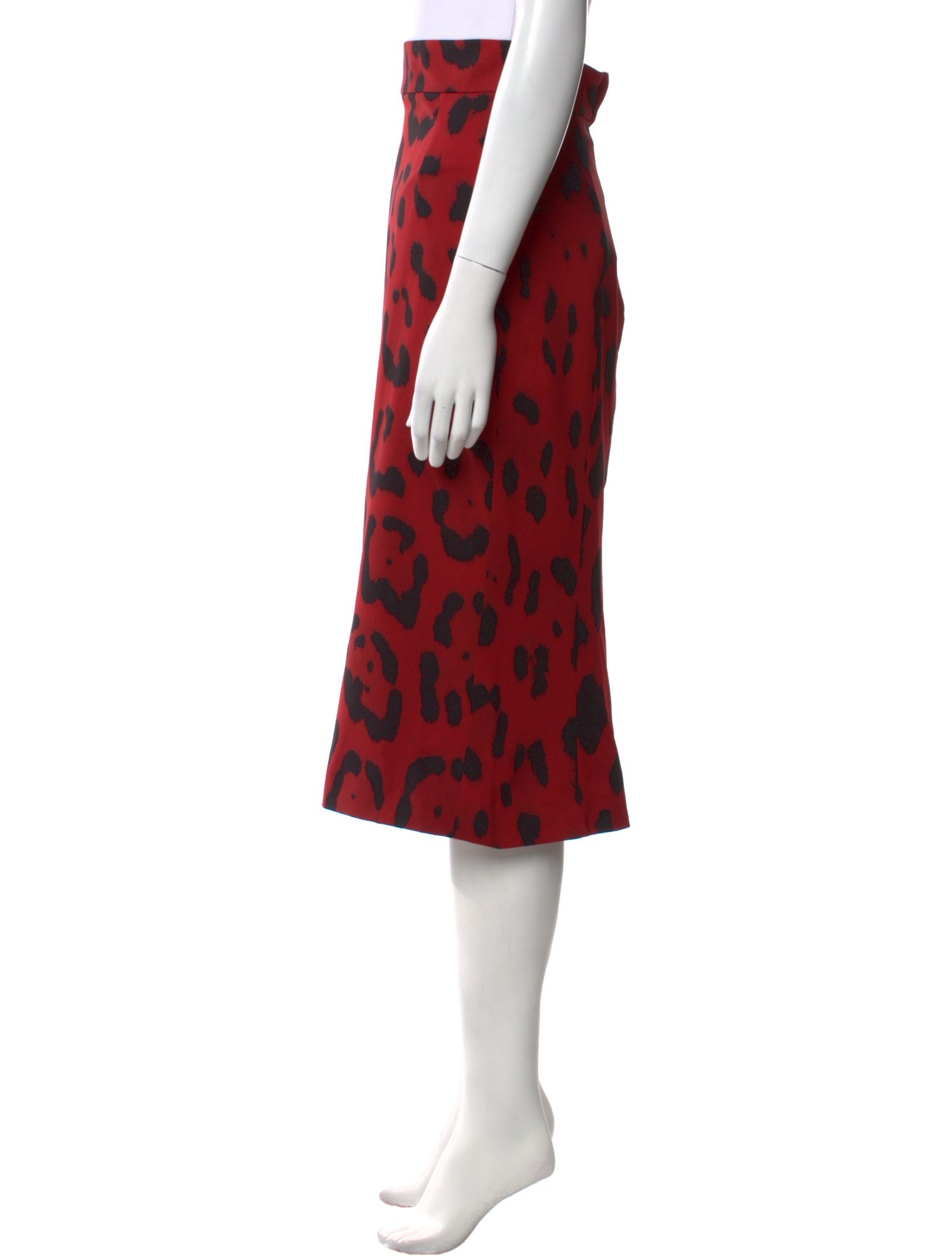 Dolce & Gabbana Virgin Wool Midi Length Skirt