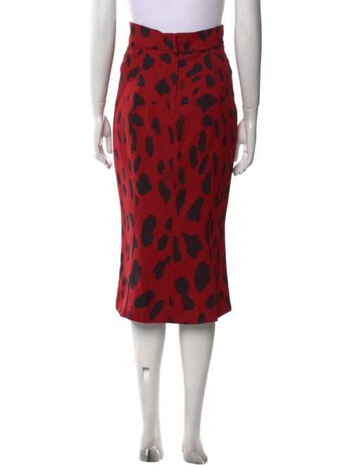 Dolce & Gabbana Virgin Wool Midi Length Skirt