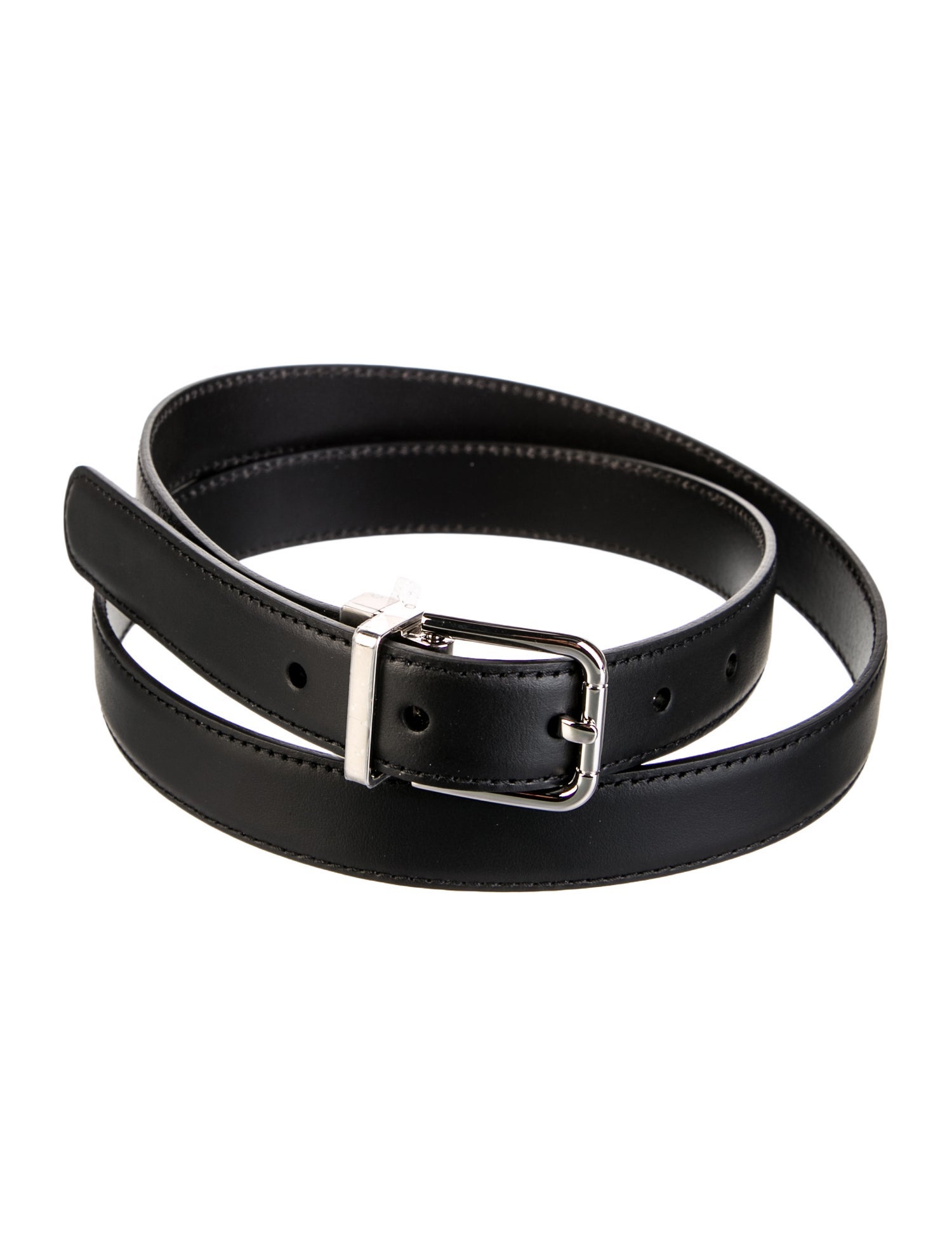 Dolce & Gabbana Skinny Leather Waist Belt w/ Tags