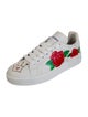 Dolce & Gabbana Leather Floral Print Sneakers