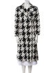 Dolce & Gabbana Wool Houndstooth Print Trench Coat