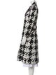 Dolce & Gabbana Wool Houndstooth Print Trench Coat