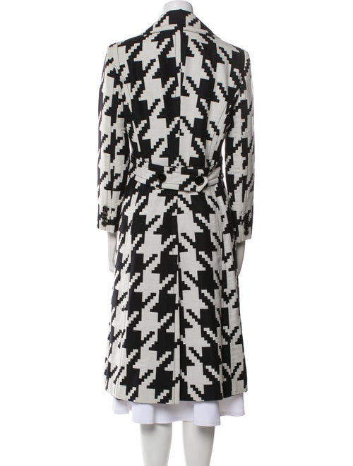 Dolce & Gabbana Wool Houndstooth Print Trench Coat