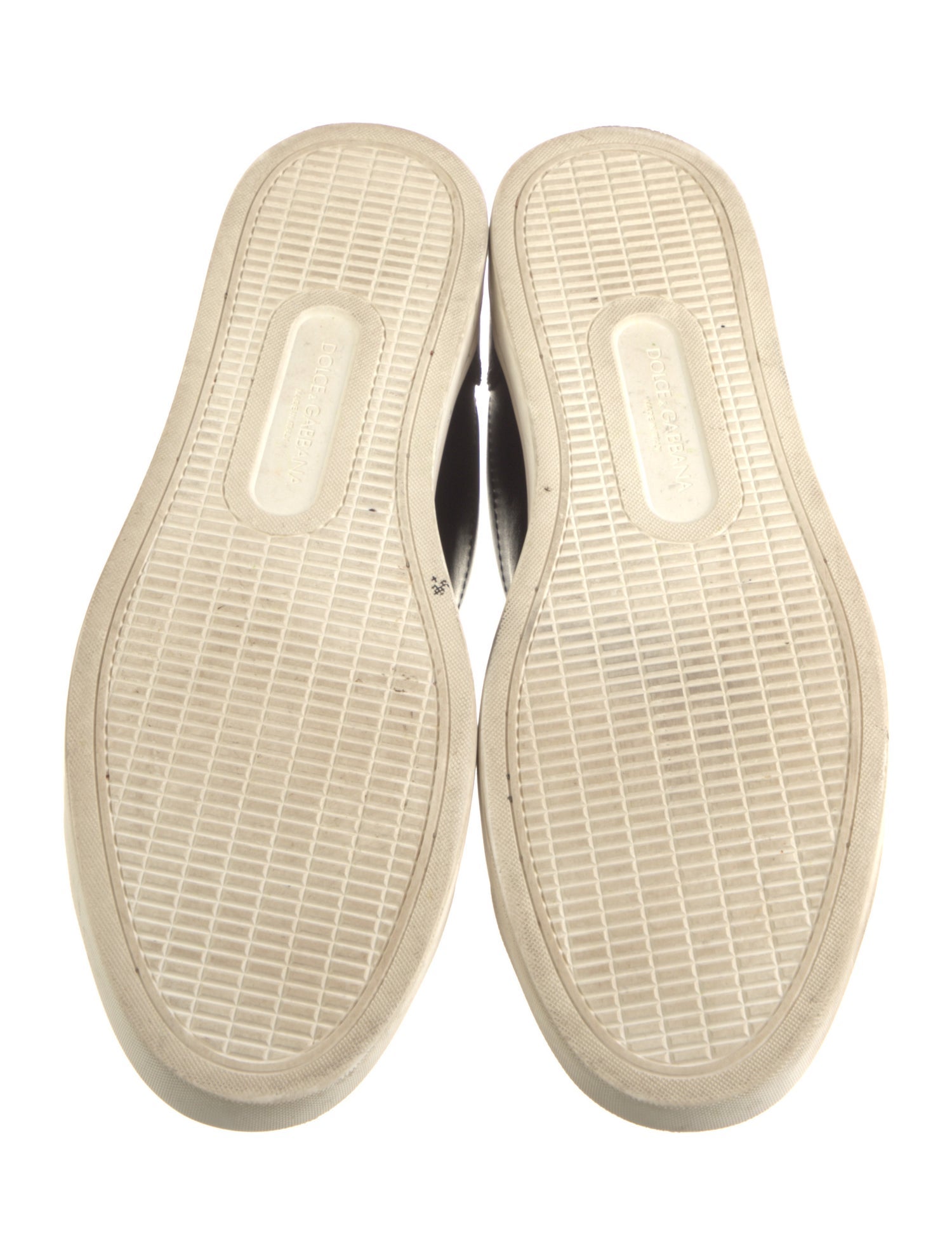 Dolce & Gabbana Faux Pearl Accents Leather Sneakers