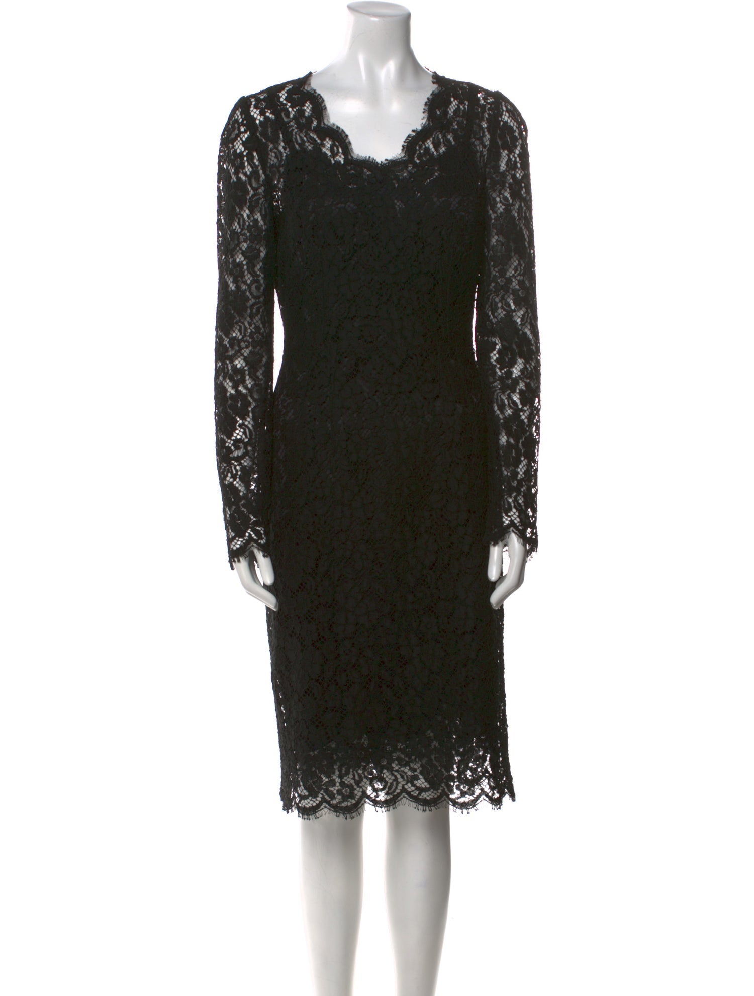 Dolce & Gabbana Lace Pattern Knee-Length Dress