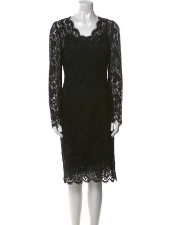 Dolce & Gabbana Lace Pattern Knee-Length Dress