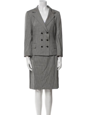 Dolce & Gabbana Plaid Print Skirt Suit