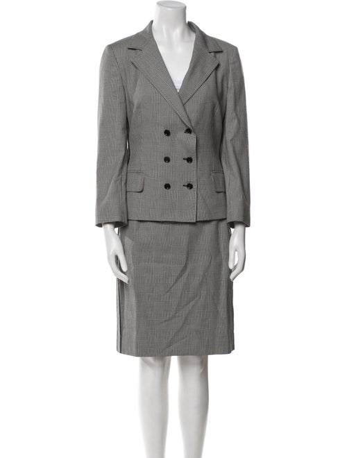 Dolce & Gabbana Plaid Print Skirt Suit