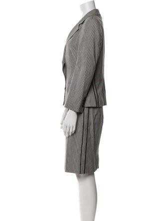 Dolce & Gabbana Plaid Print Skirt Suit