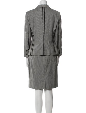 Dolce & Gabbana Plaid Print Skirt Suit