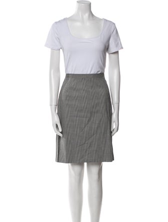 Dolce & Gabbana Plaid Print Skirt Suit