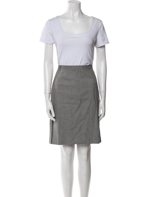 Dolce & Gabbana Plaid Print Skirt Suit