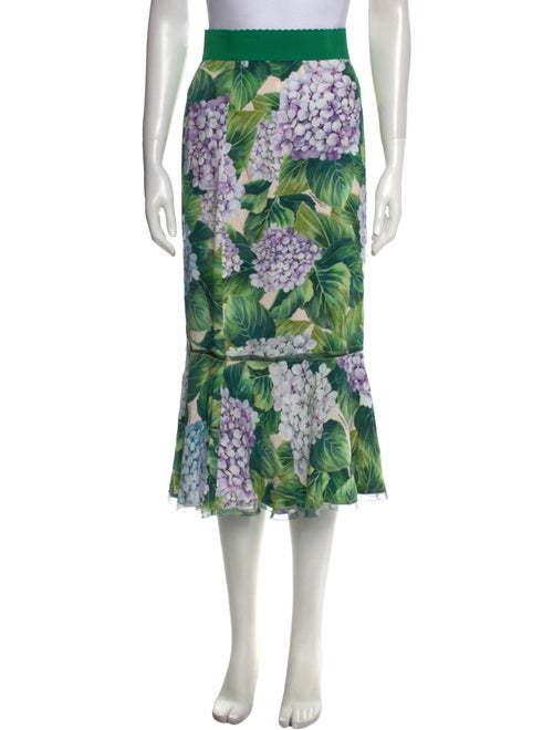Dolce & Gabbana Floral Print Midi Length Skirt
