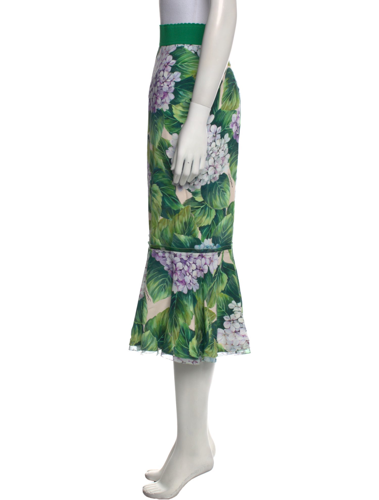 Dolce & Gabbana Floral Print Midi Length Skirt