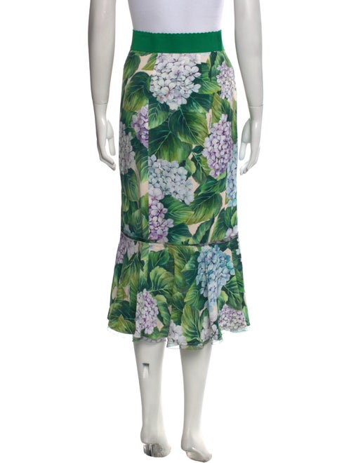 Dolce & Gabbana Floral Print Midi Length Skirt