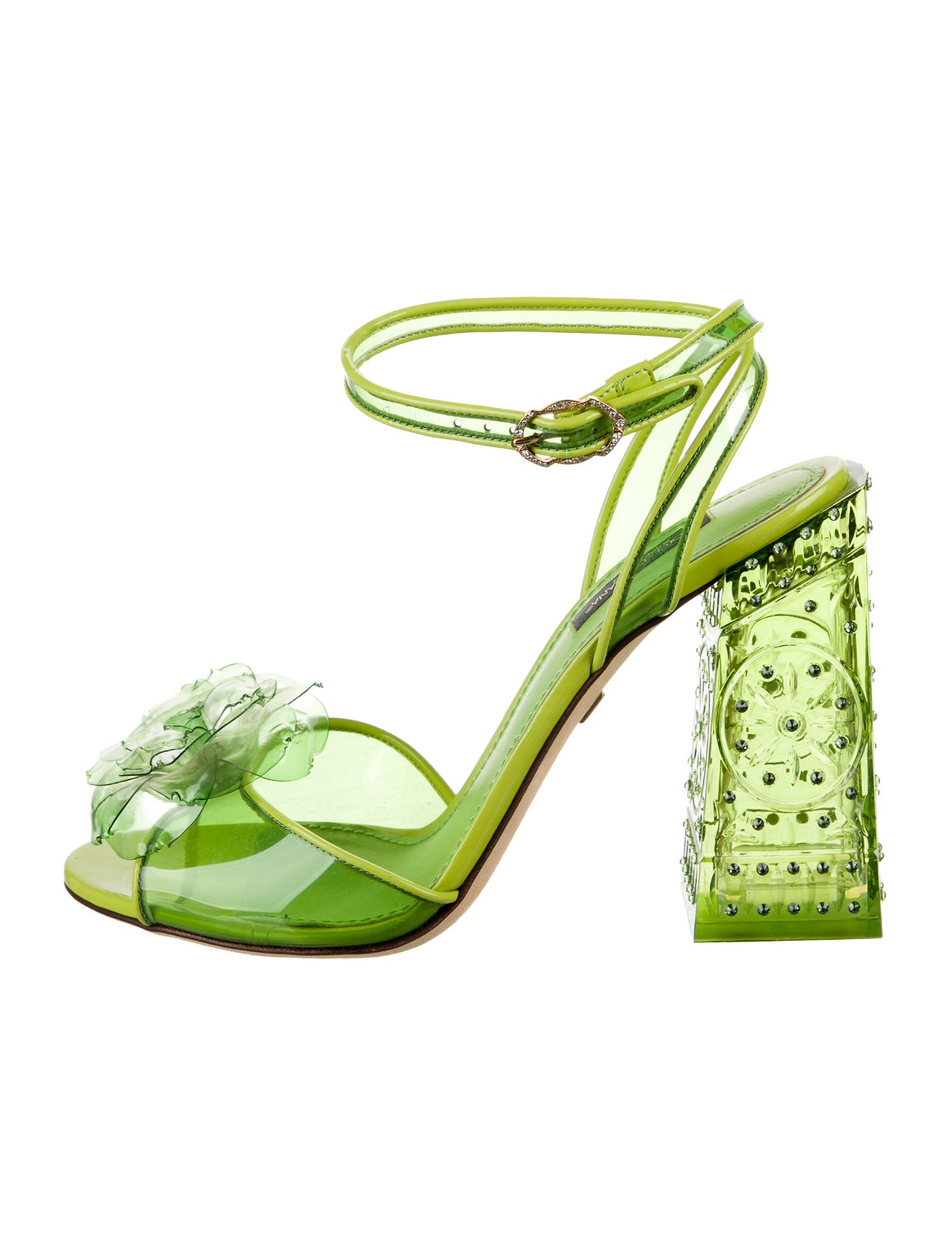 Dolce & Gabbana PVC Crystal Embellishments Sandals