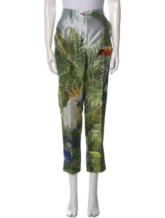 Dolce & Gabbana Silk Straight Leg Pants