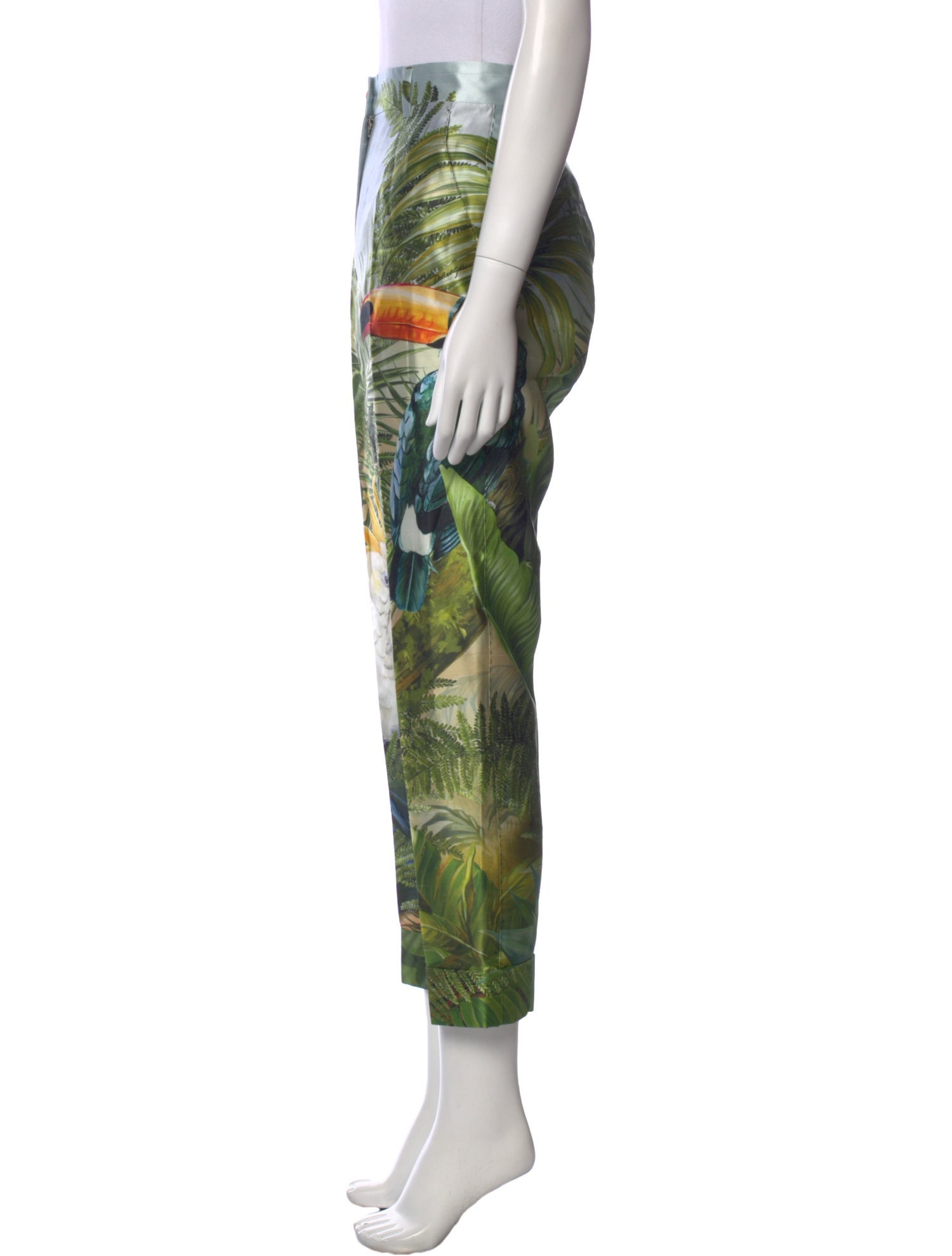 Dolce & Gabbana Silk Straight Leg Pants