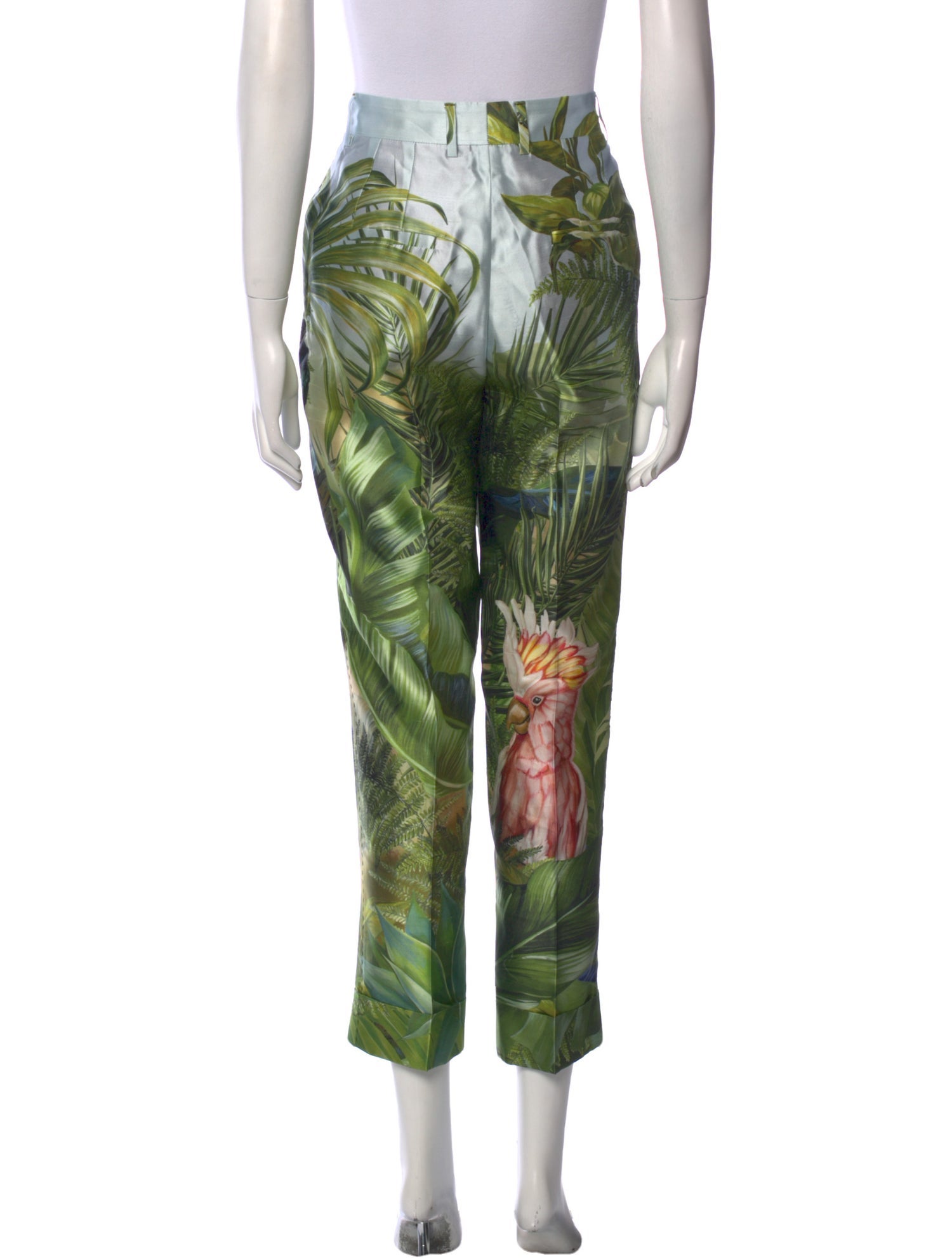 Dolce & Gabbana Silk Straight Leg Pants