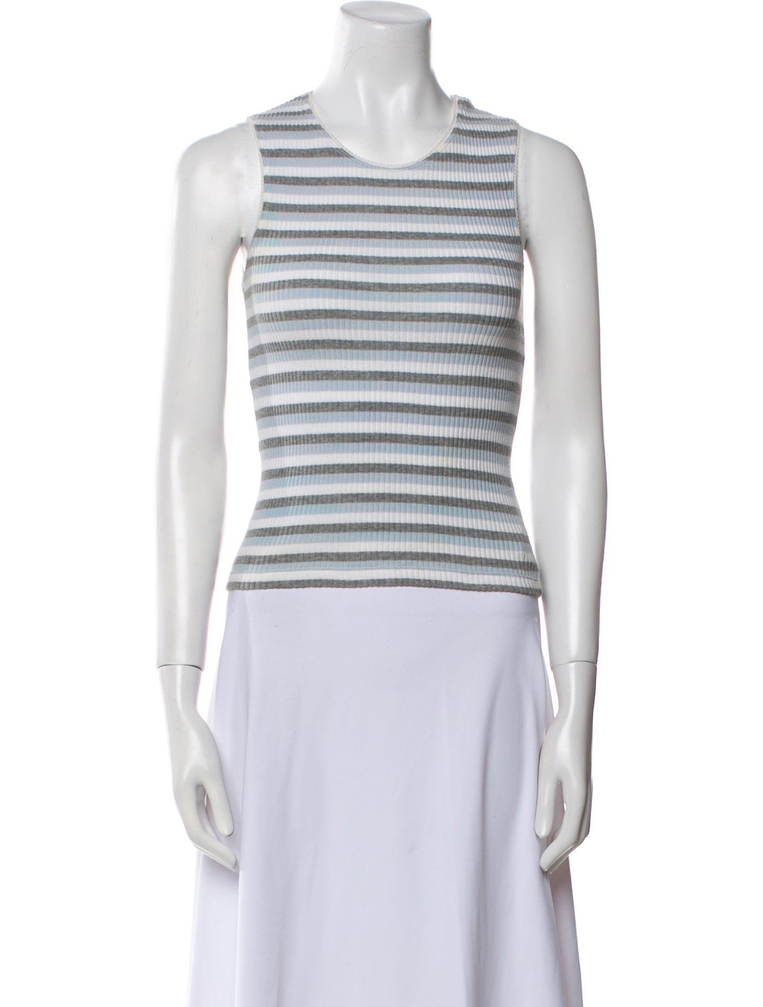 D&G Striped Crew Neck Crop Top