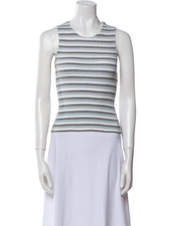 D&G Striped Crew Neck Crop Top