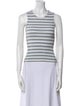 D&G Striped Crew Neck Crop Top