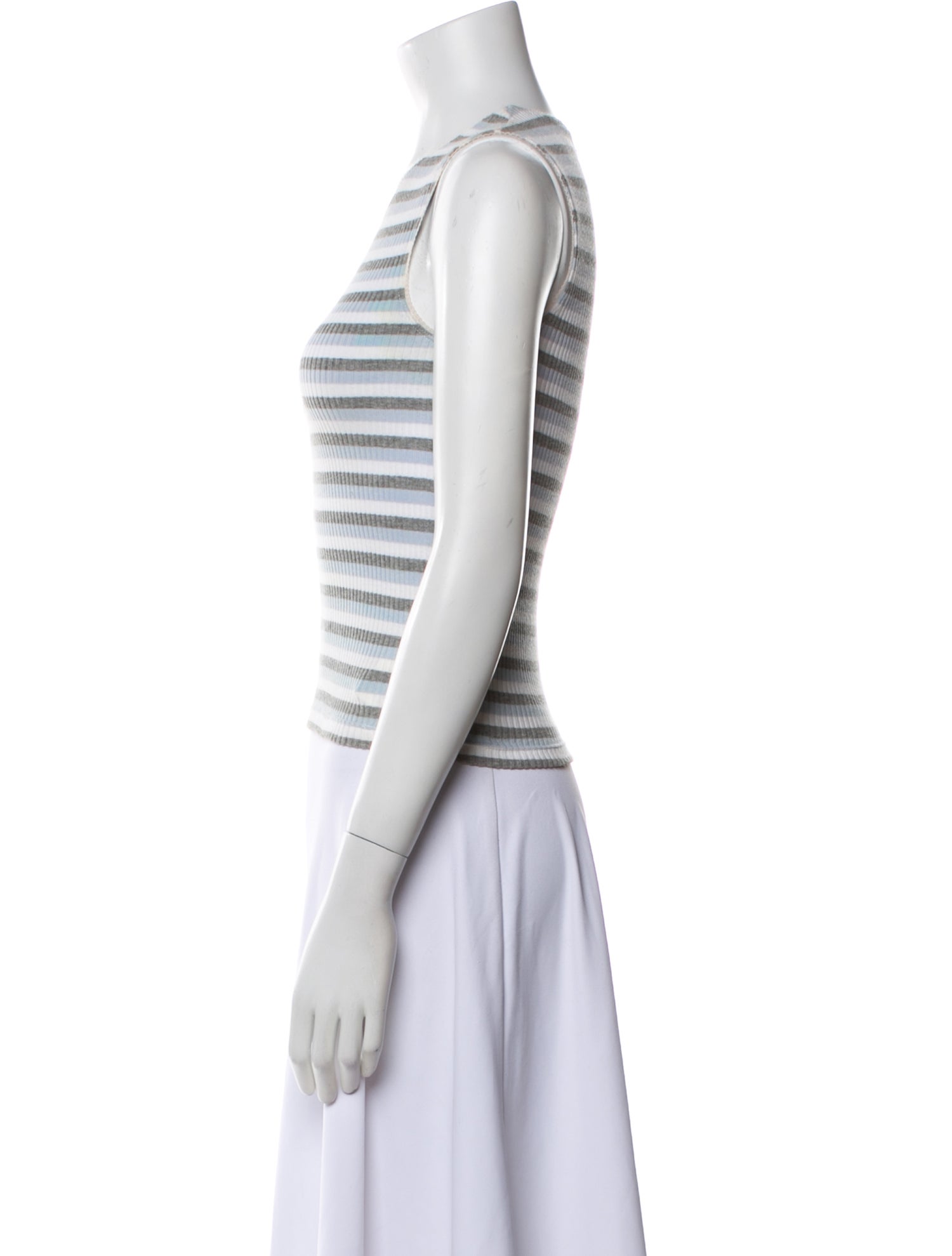 D&G Striped Crew Neck Crop Top