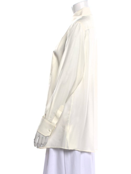 Dolce & Gabbana Silk Long Sleeve Button-Up Top
