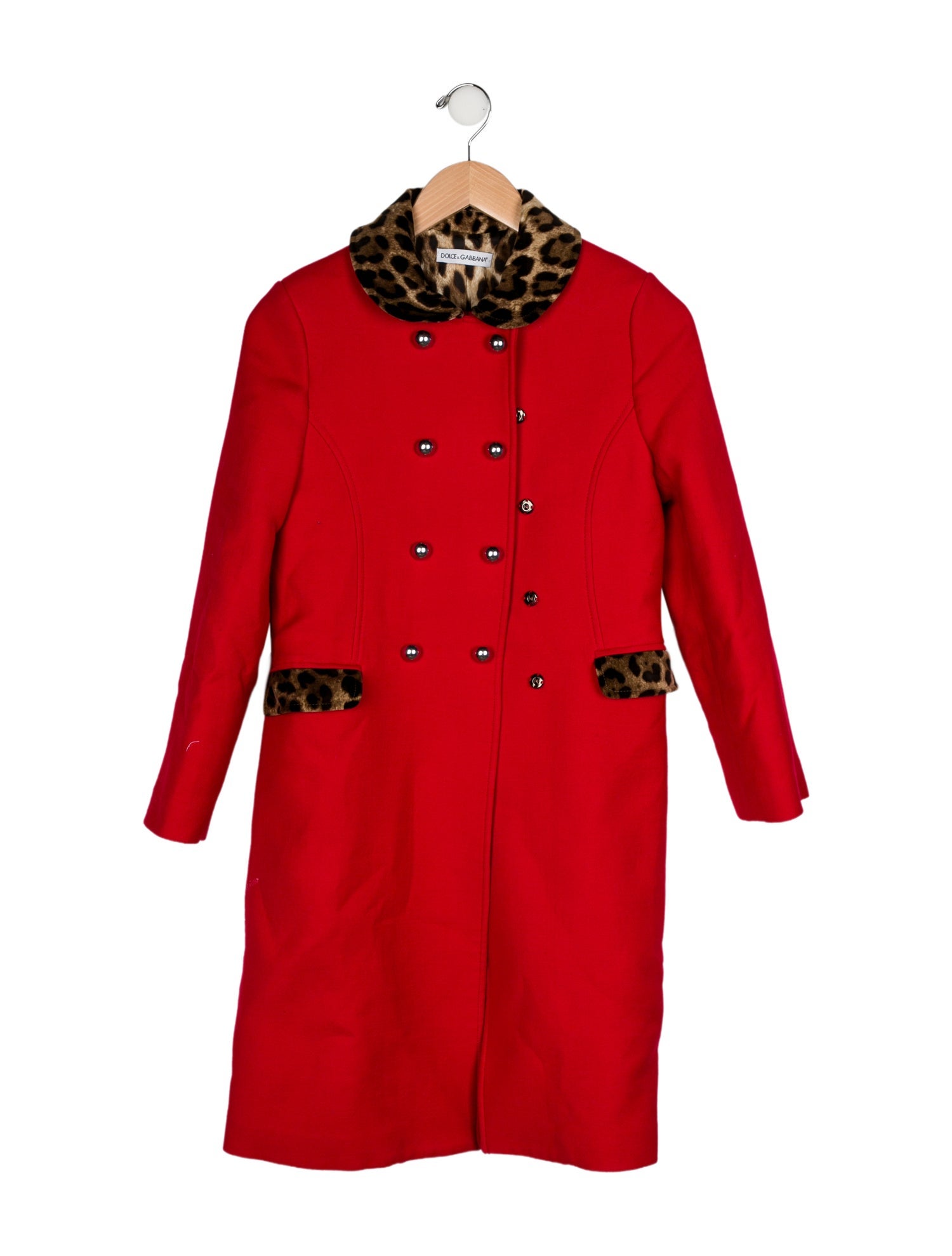 Dolce & Gabbana Leopard Print Long Coat