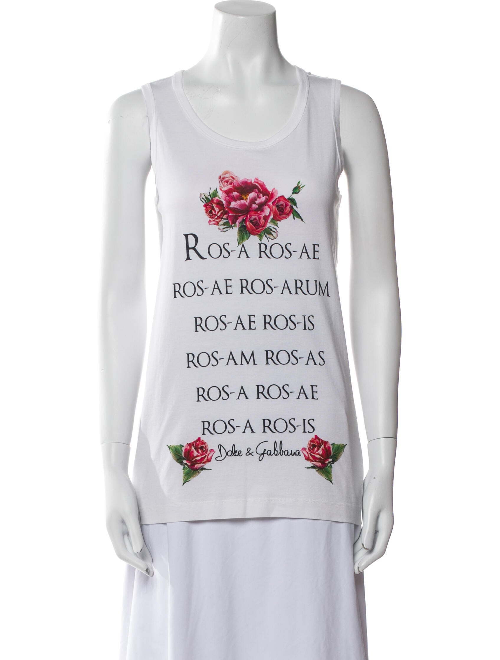 Dolce & Gabbana Graphic Print Scoop Neck Top