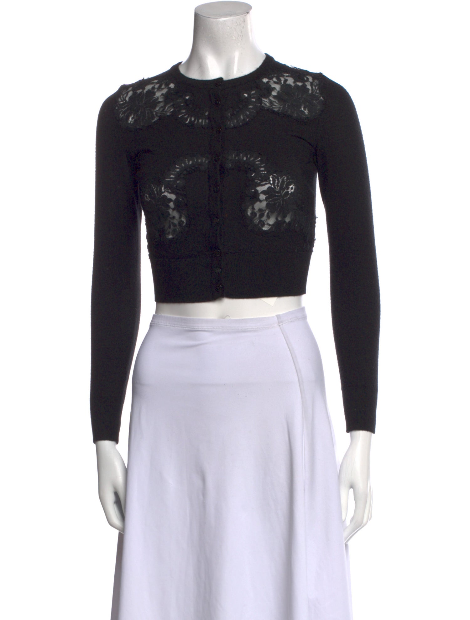 Dolce & Gabbana Cashmere Lace Pattern Sweater