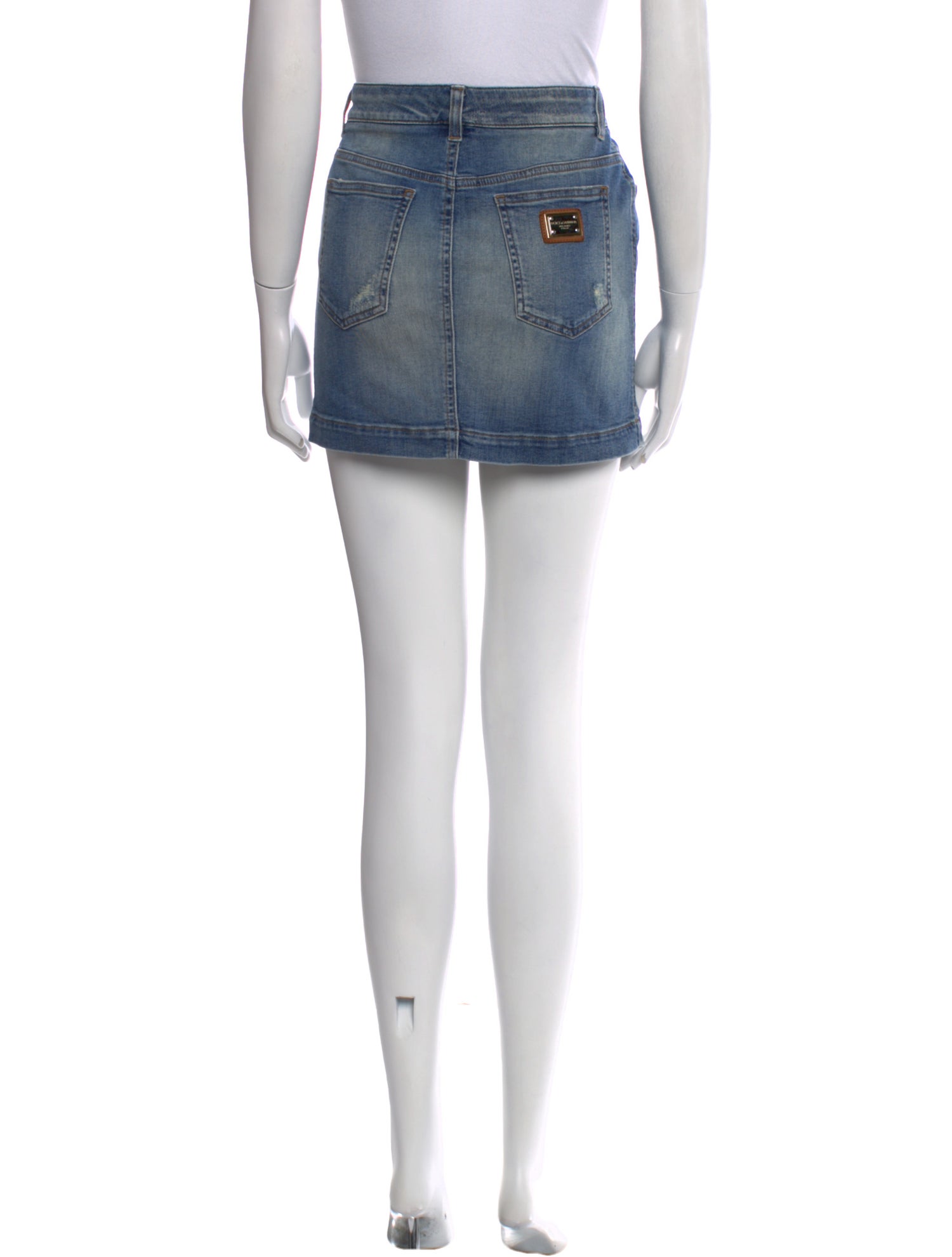 Dolce & Gabbana Distressed Accents Mini Skirt
