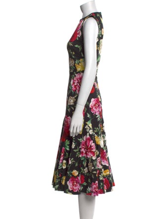 Dolce & Gabbana Floral Print Midi Length Dress