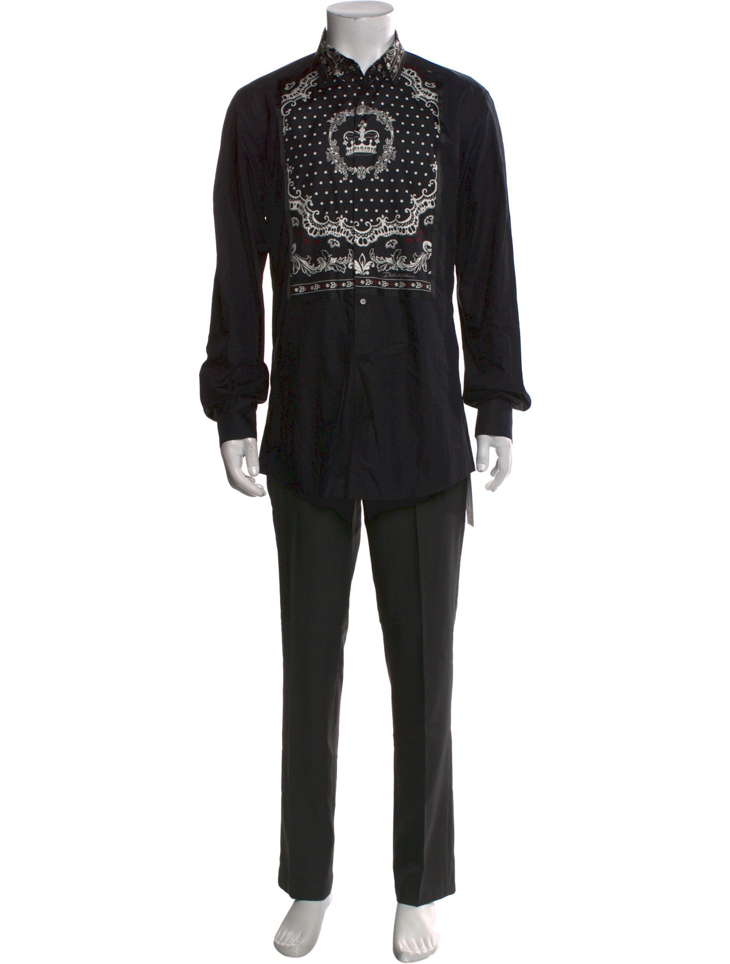 Dolce & Gabbana Graphic Print Long Sleeve Shirt
