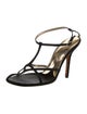 Dolce & Gabbana Satin Crystal Embellishments T-Strap Sandals