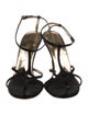 Dolce & Gabbana Satin Crystal Embellishments T-Strap Sandals