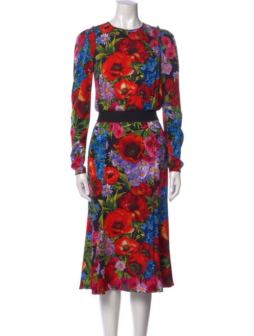 Dolce & Gabbana Silk Midi Length Dress