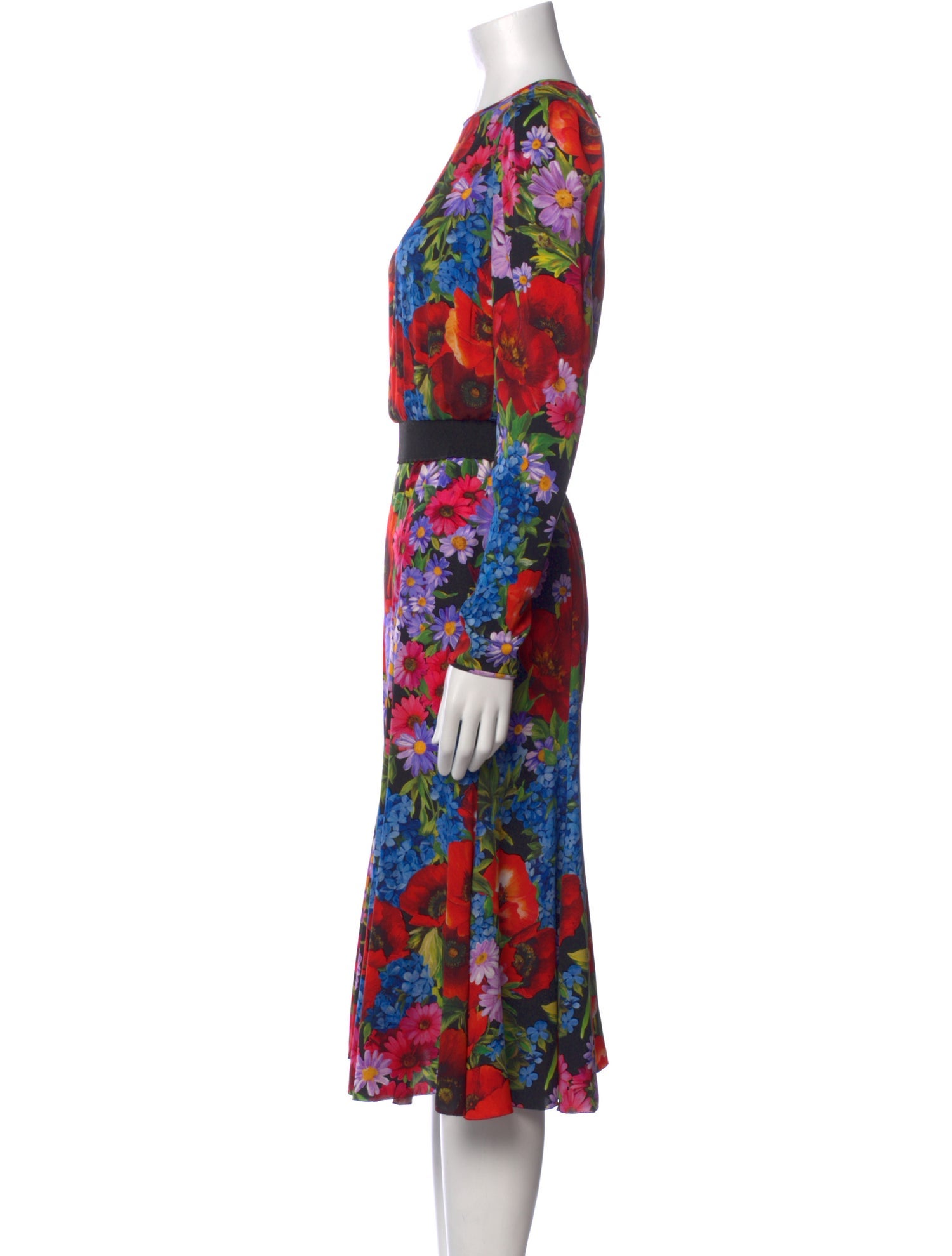 Dolce & Gabbana Silk Midi Length Dress