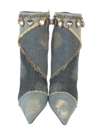 Dolce & Gabbana Denim Patterned Boots