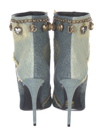 Dolce & Gabbana Denim Patterned Boots