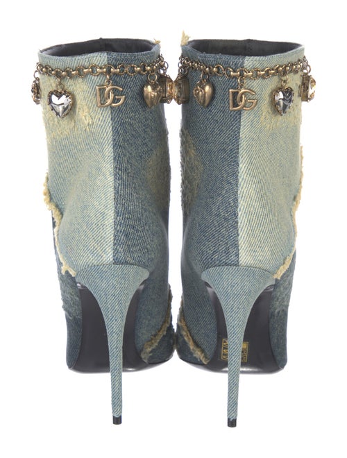 Dolce & Gabbana Denim Patterned Boots