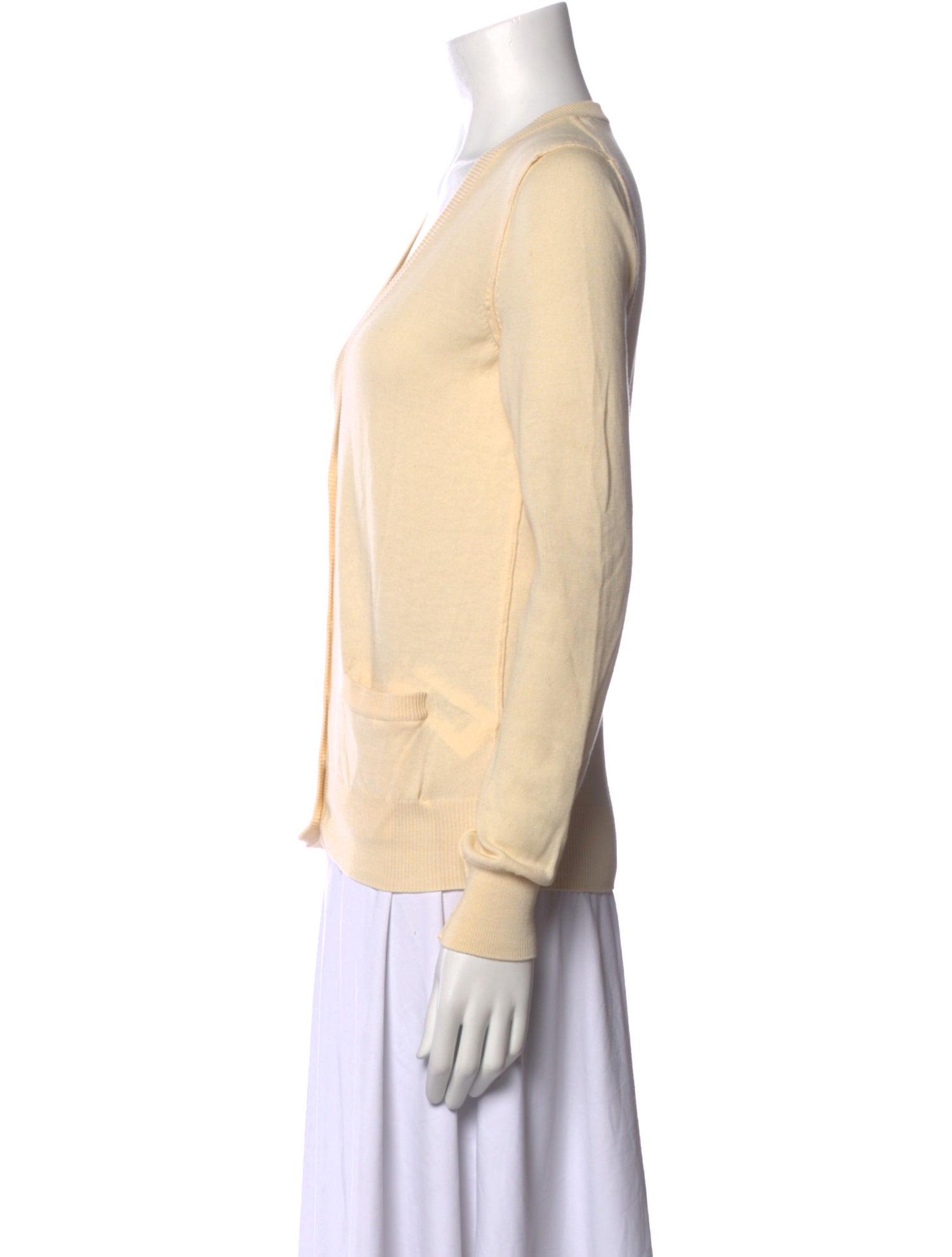 Dolce & Gabbana Plunge Neckline Long Sleeve Blouse