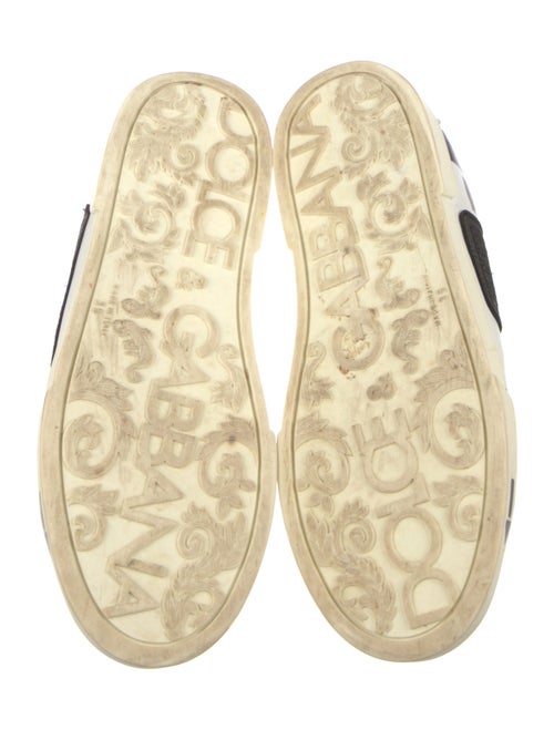 Dolce & Gabbana Leather Printed Sneakers