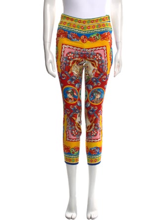 Dolce & Gabbana Silk Skinny Leg Pants