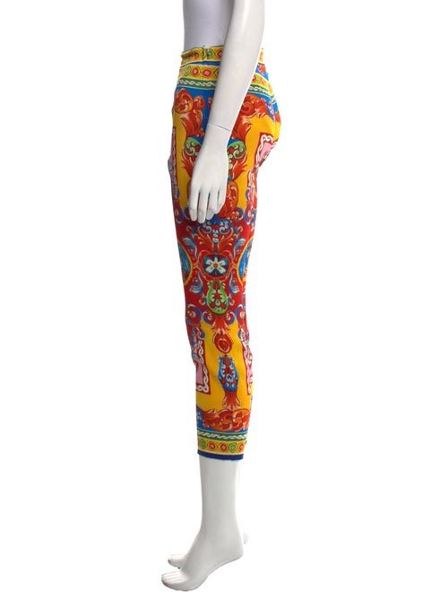 Dolce & Gabbana Silk Skinny Leg Pants