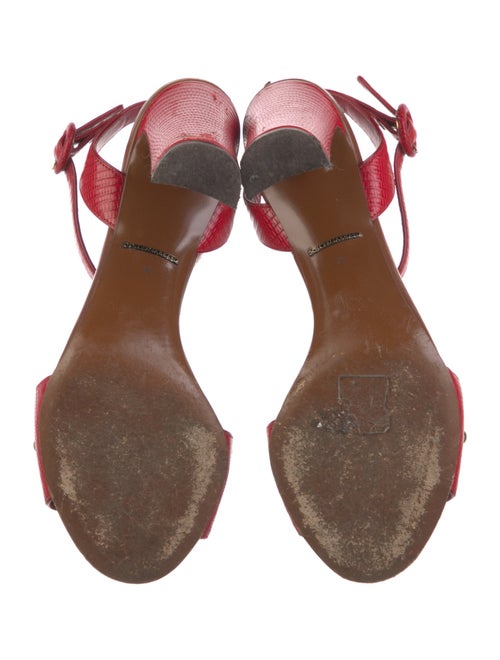 Dolce & Gabbana Leather Crystal Embellishments Slingback Pumps