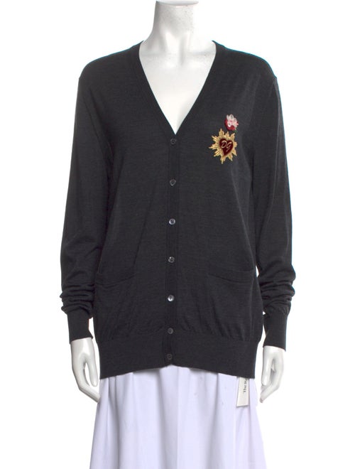 Dolce & Gabbana Virgin Wool Graphic Print Sweater