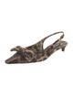 Dolce & Gabbana Animal Print Bow Accents Slingback Pumps