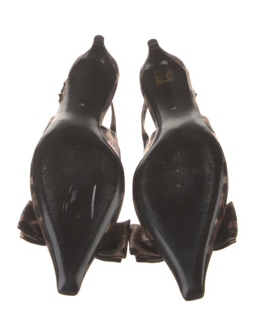 Dolce & Gabbana Animal Print Bow Accents Slingback Pumps